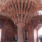 Akbar's pillar, on which he stood while addressing and debating his advisors
