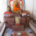 An altar in the inner courtyard at Karvir Peeth