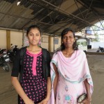 Madhuri and Rohini at Shivaji University, Kolhapur